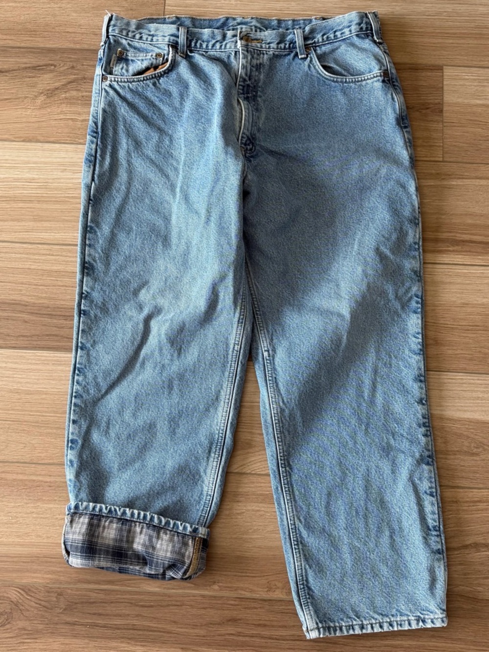 Carhartt Flannel Lined Blue Jeans